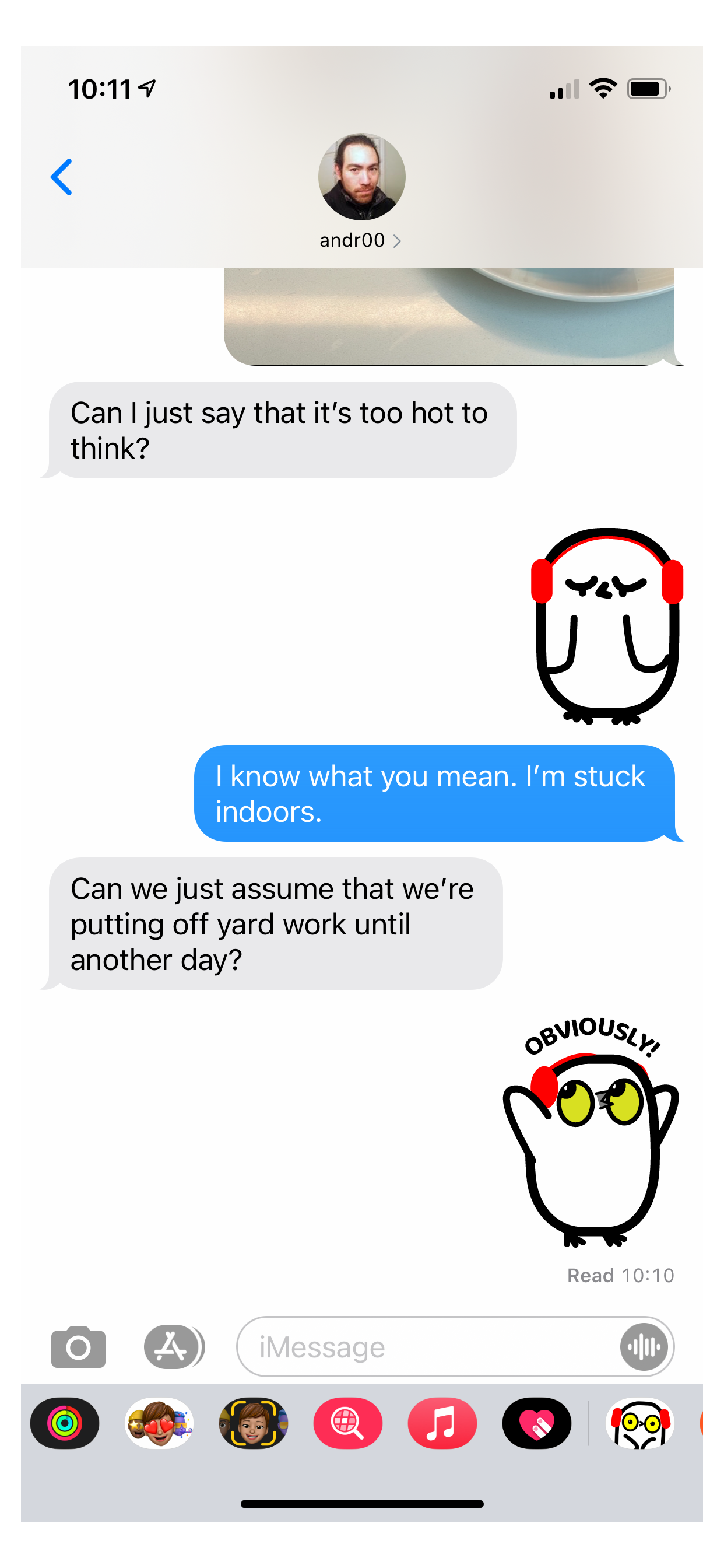 How to use stickers in conversation.